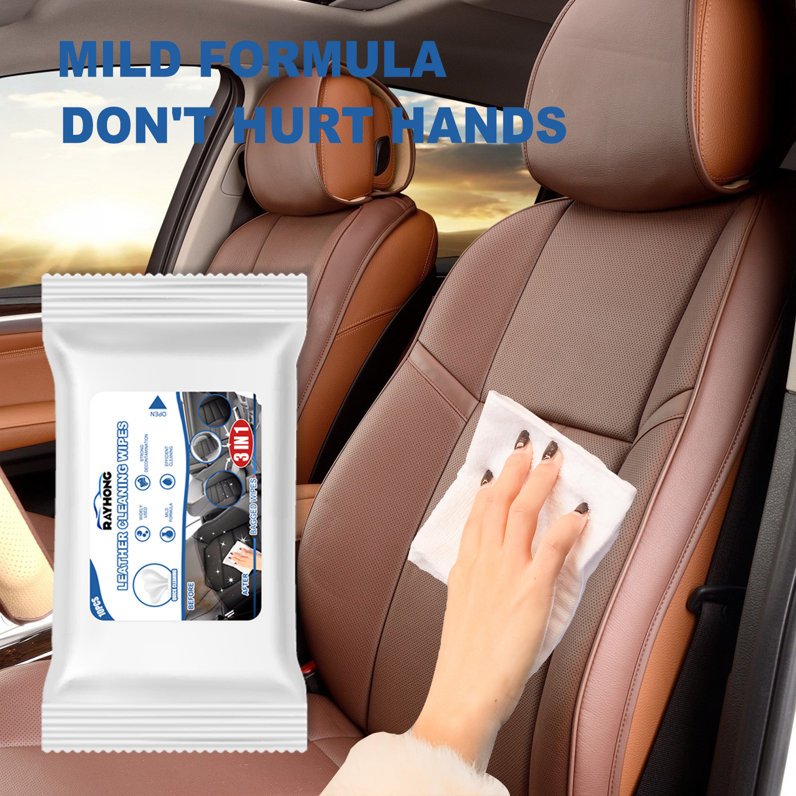 Car Leather Cleaning Wipes, Se - Dirt Brush Interior recensie en prijs