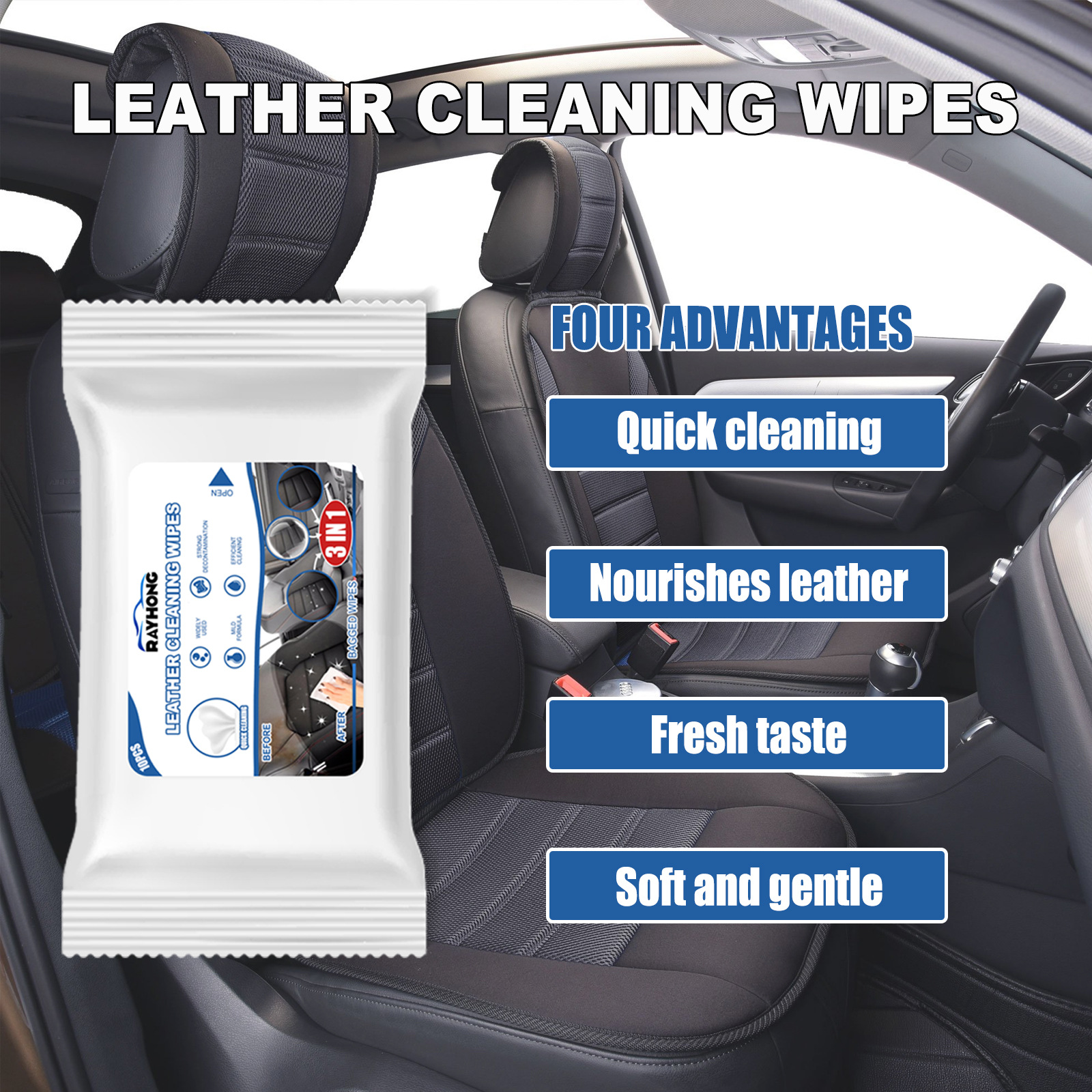 Car Leather Cleaning Wipes, Se - Dirt Brush Interior recensie en prijs
