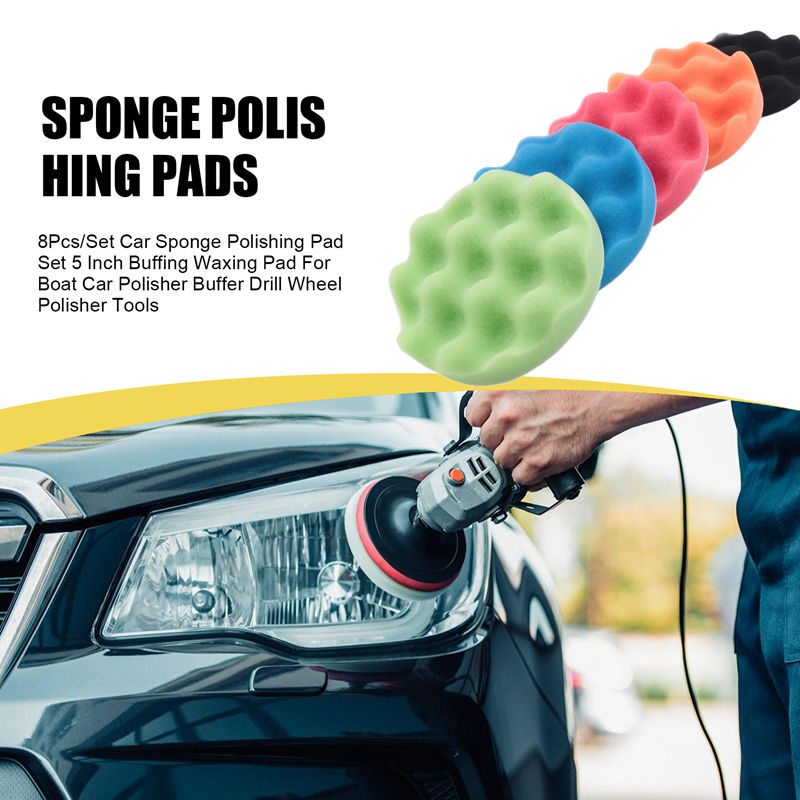 ABJA-8Pcs/Set Car Sponge Polis - Polish Pad Set Buffer recensie en prijs