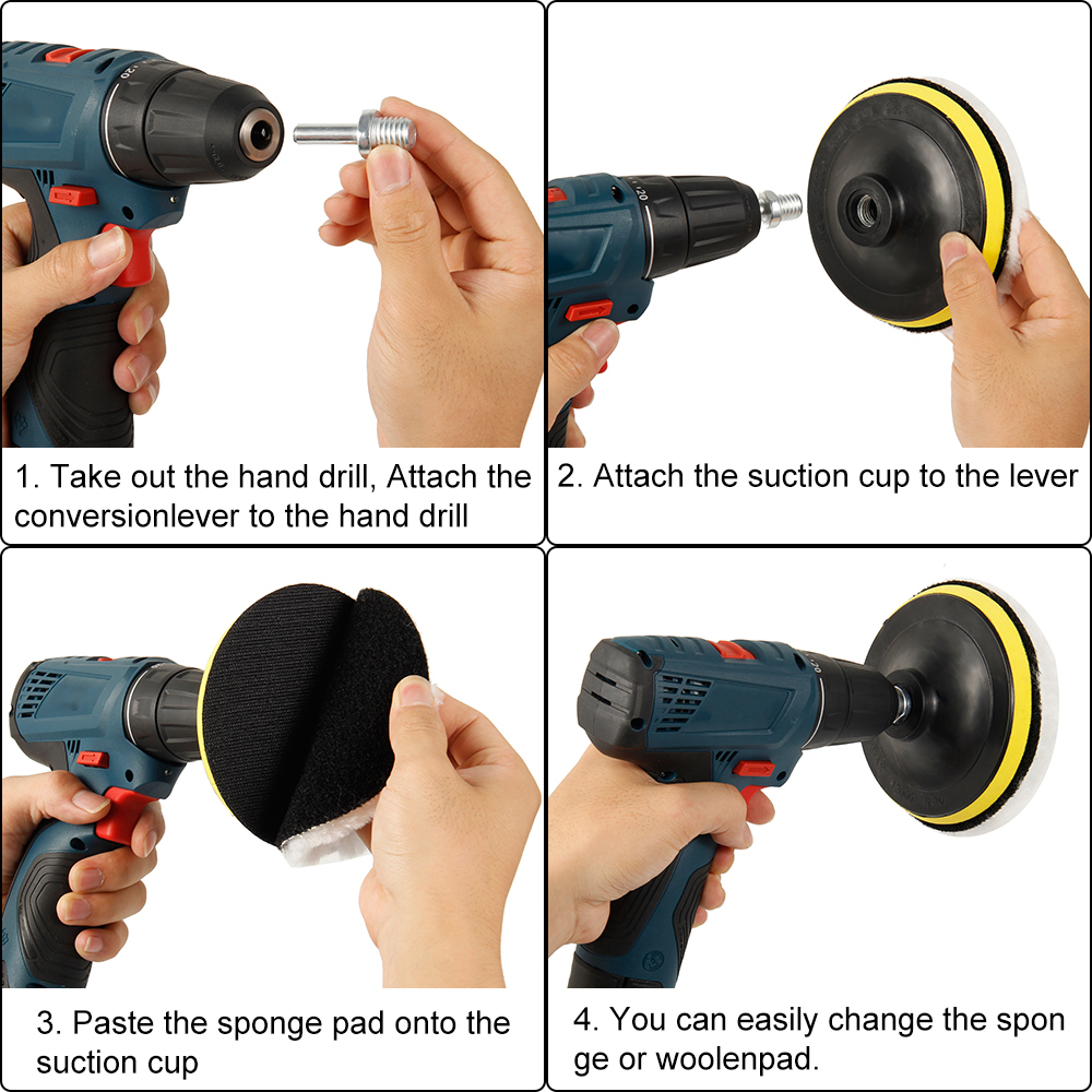 5pcs Car Polishing Pads Set 6  - Polish Pad Set Buffer recensie en prijs