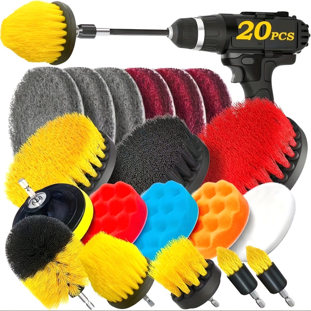 20Pack Drill Brush Attachments - Car Cleaning Brush recensie en prijs