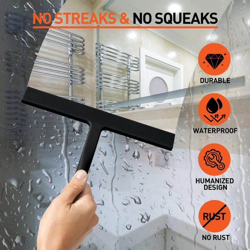 Matte Black Silicone Squeegee  - Glass Cleaner Streak recensie en prijs