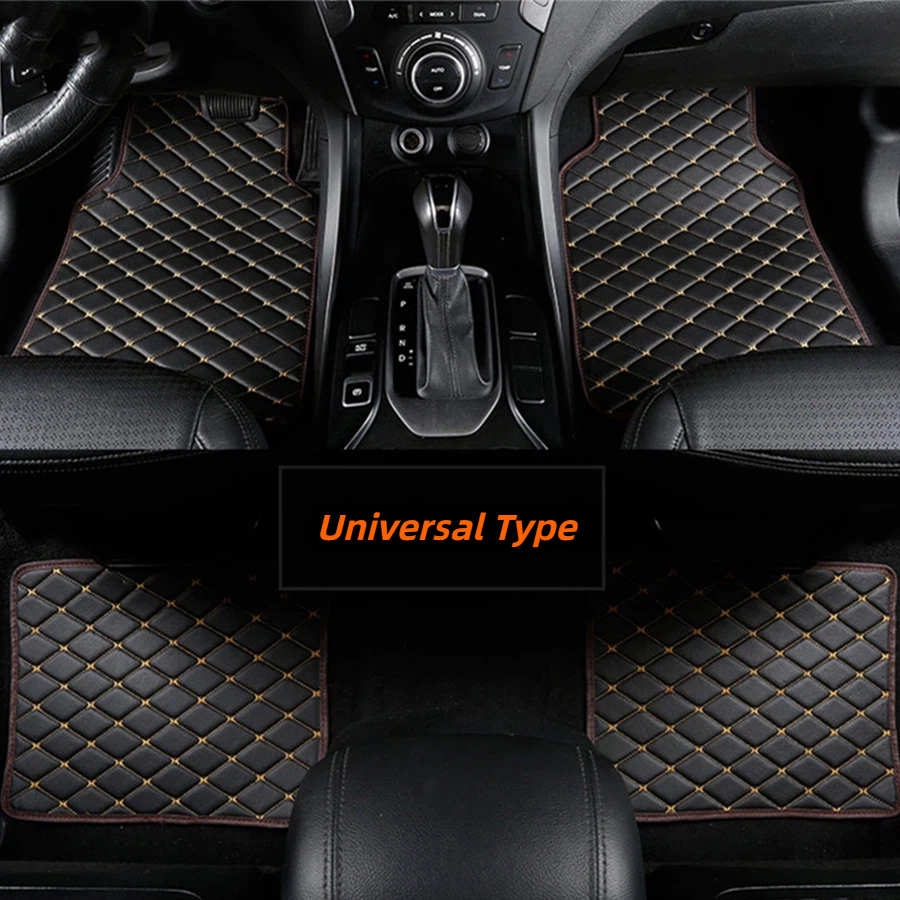 4pcs PU Leather Black Car Floo - Leather Cleaner Interior recensie en prijs