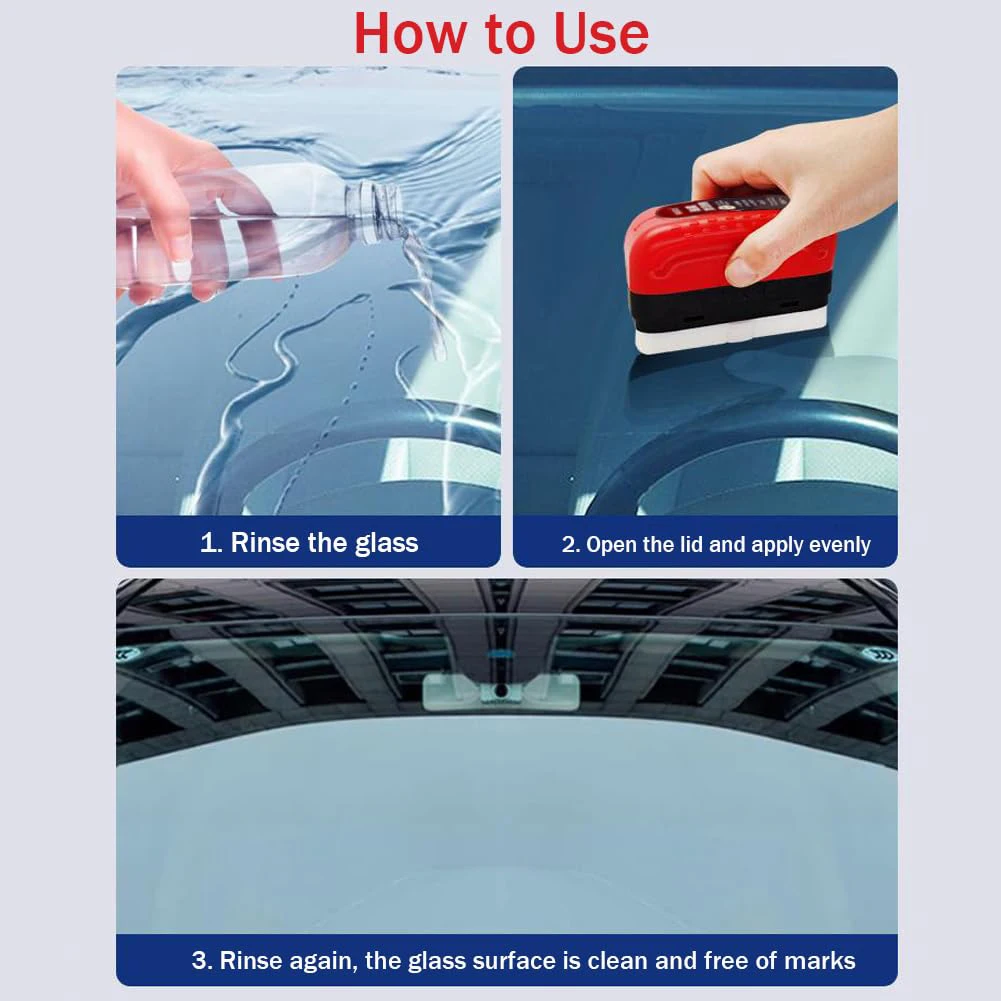 Car Glass Oil Film Remover Aut - Car Cleaning Brush recensie en prijs