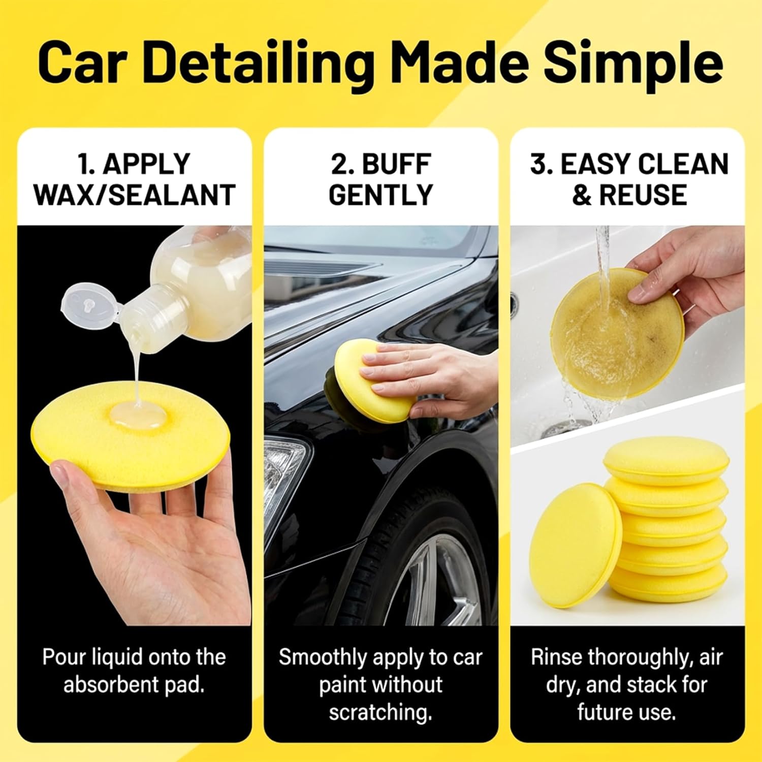 Foam Applicator Pads 4 Inch 12 - Wax Applicator Pad recensie en prijs